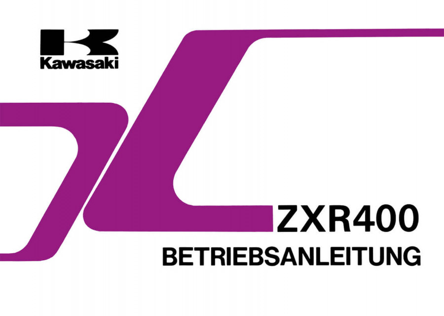 Kawasaki ZXR400 Betriebsanleitung