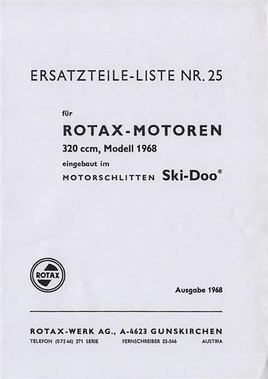 Rotax Motor 320 ccm Ersatzteilliste