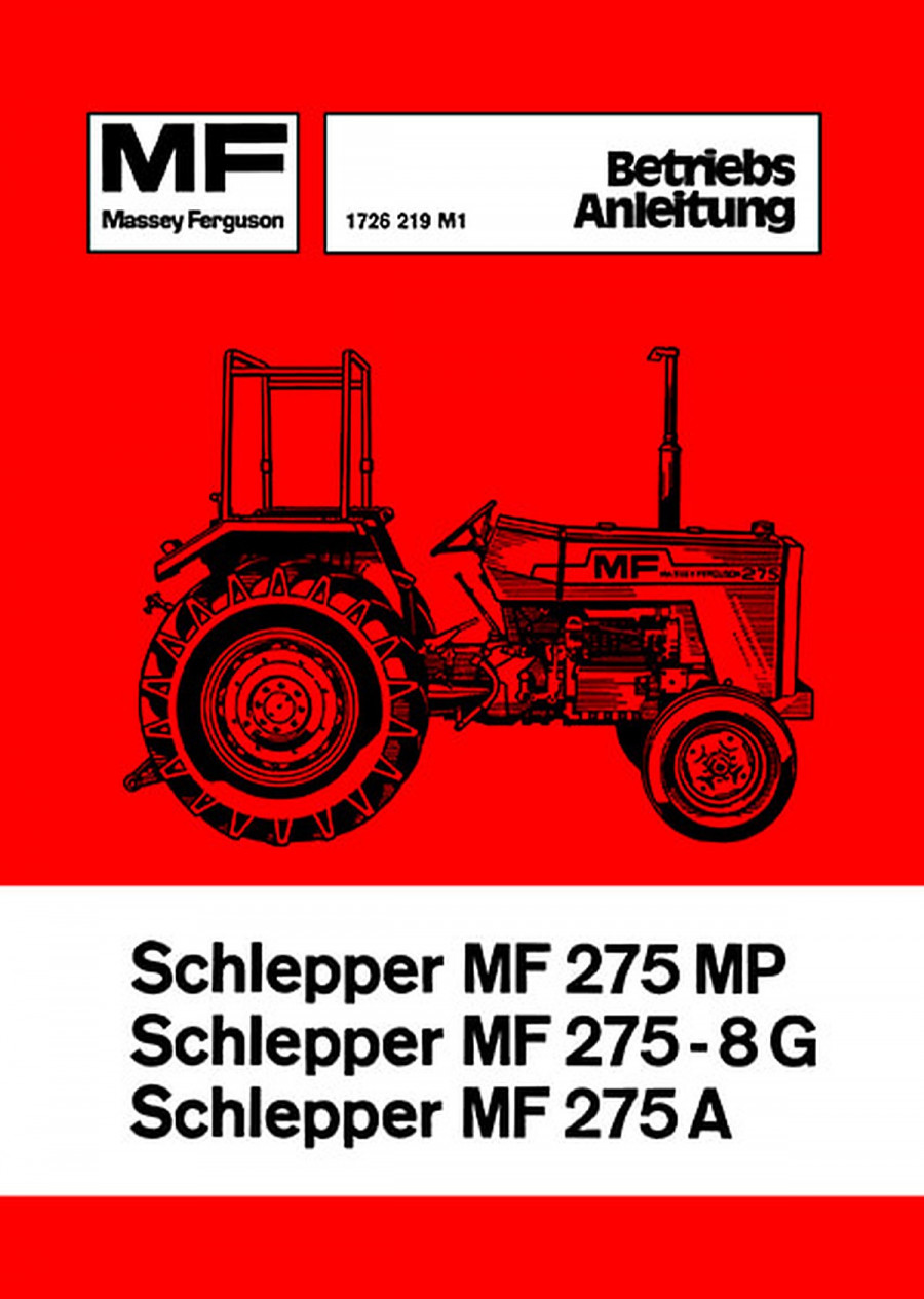 Massey-Ferguson MF275MP MF275-8G MF275A Betriebsanleitung