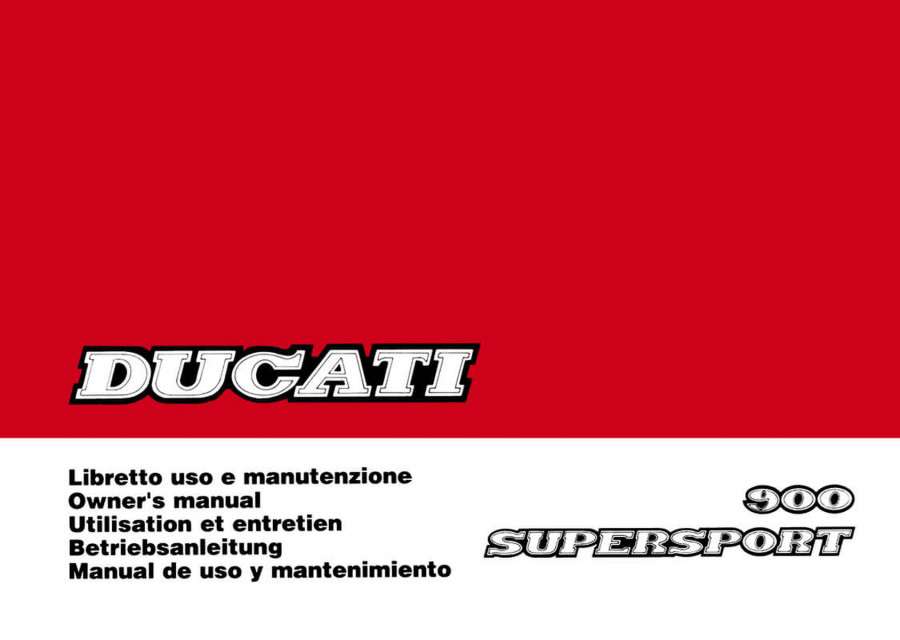 Ducati 900 Supersport Betriebsanleitung