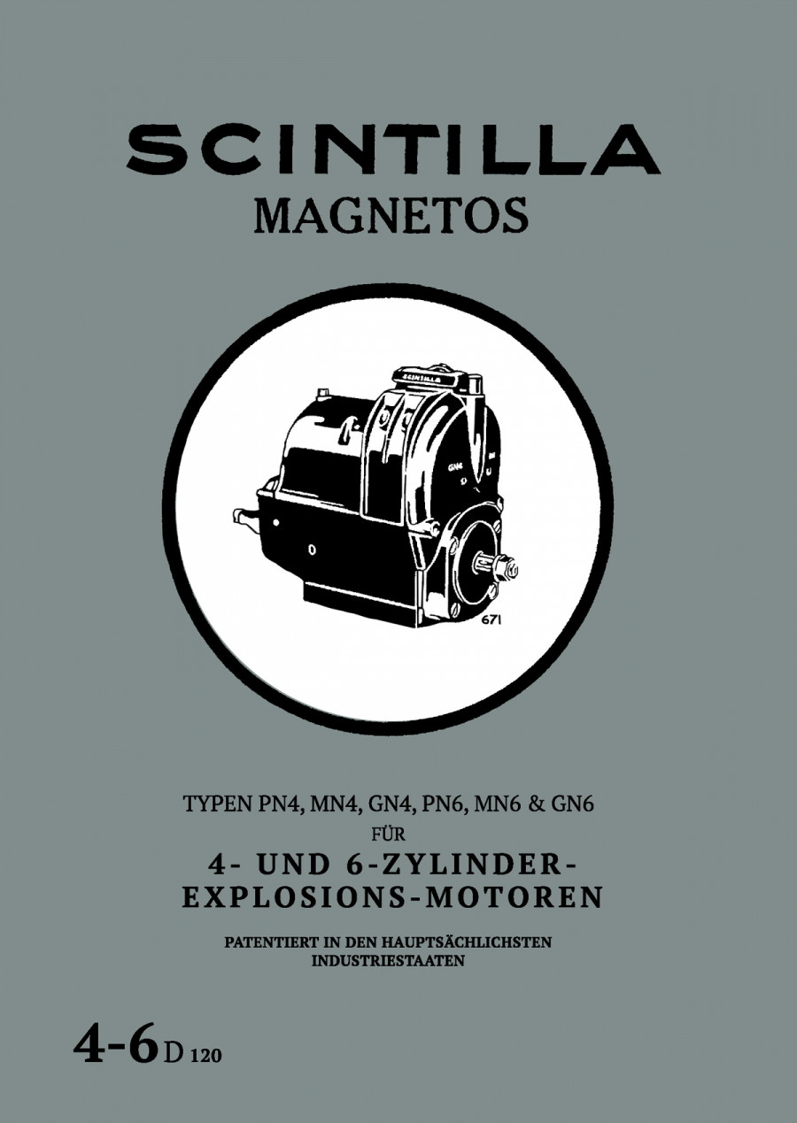 Scintilla Magnetos 4- und 6-Zylindermotoren, Betriebsanleitung