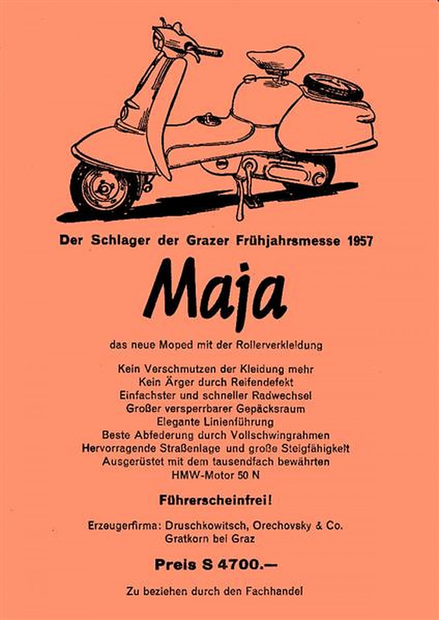 Maja Roller mit HMW-Motor 50N Prospekt