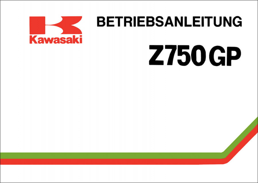Kawasaki Z750GP Betriebsanleitung