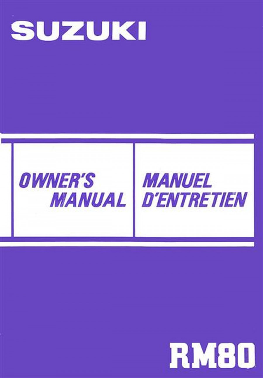 Suzuki RM80 Enduro Owner's Manual