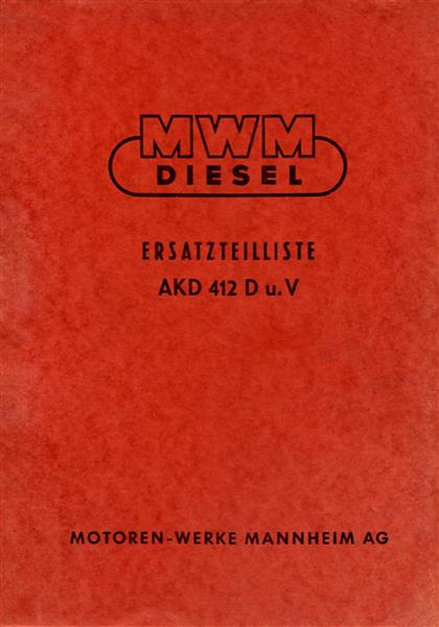 MWM AKD 412D und V Ersatzteilliste