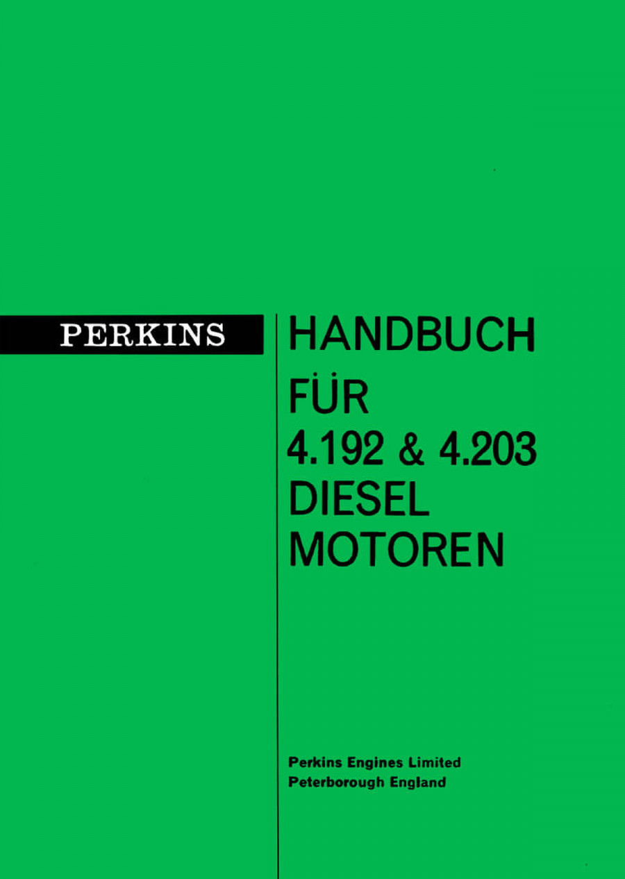 Perkins 4.192 & 4.203 Betriebsanleitung