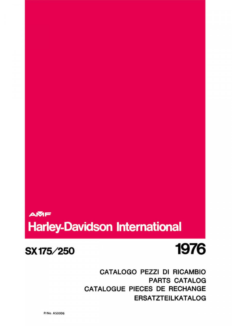 Harley-Davidson Aermacchi  SX175 SX250 Ersatzteilkatalog