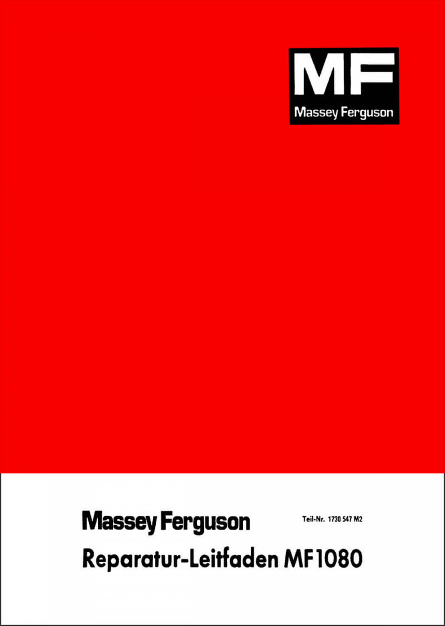 Massey-Ferguson MF1080 und 1080A Reparaturanleitung
