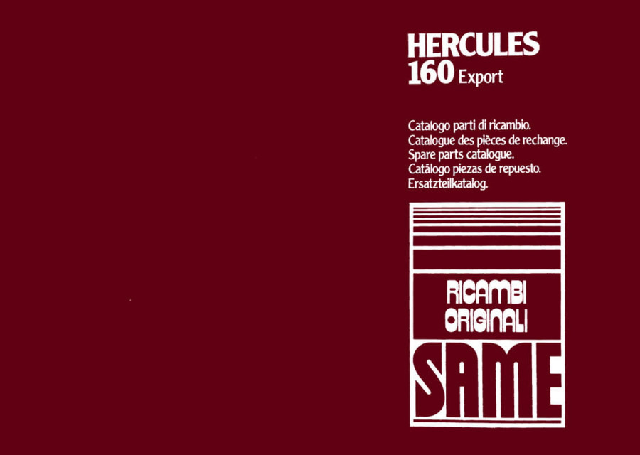 Same Hercules 160 Export Ersatzteilkatalog