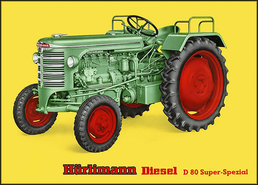 Hürlimann D80 Super-Special Traktor Poster