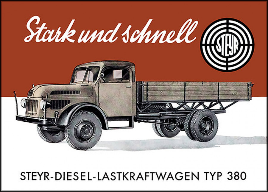 Steyr 380 Lastwagen Poster