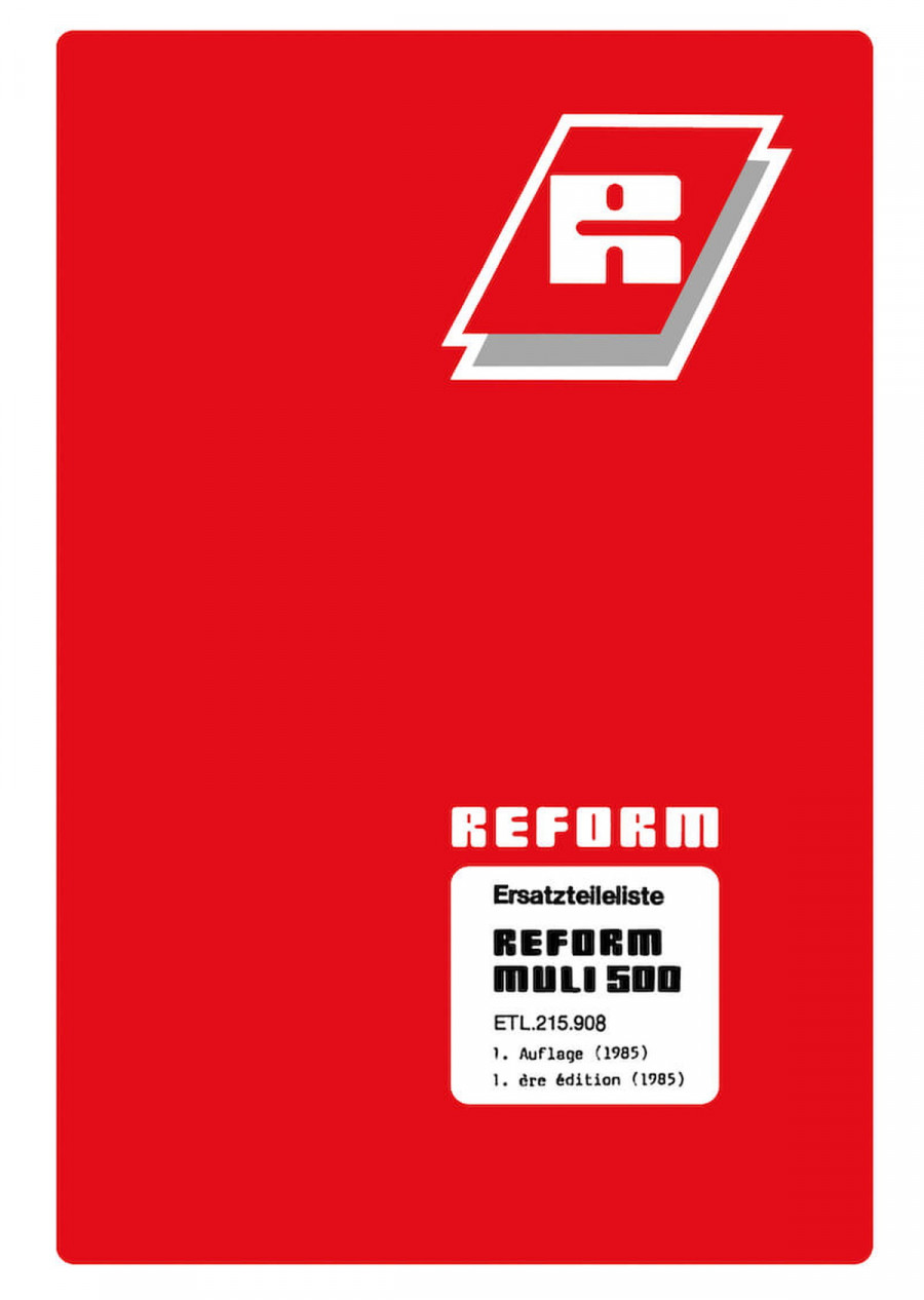 Reform Muli 500 Ersatzteilliste