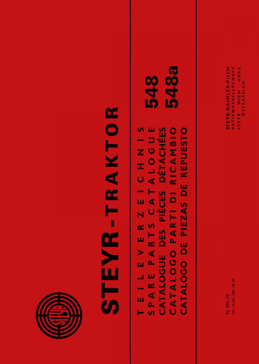 Steyr 548 und 548a Traktor Ersatzteilkatalog