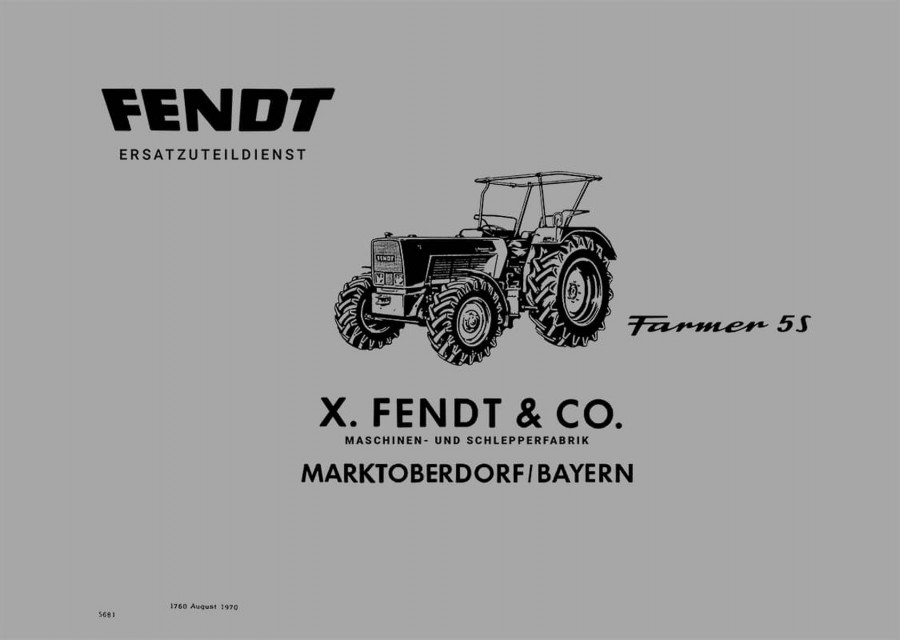 Fendt Farmer 5S FW268/01 und FWA268/21 Ersatzteilkatalog