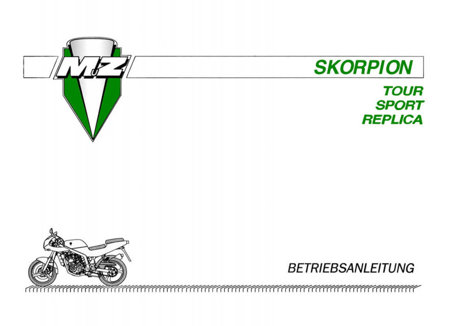 MZ Tour, Sport, Replica Betriebsanleitung
