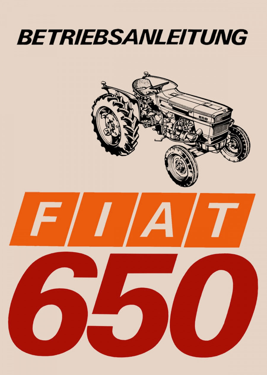Fiat Traktor 650 Betriebsanleitung