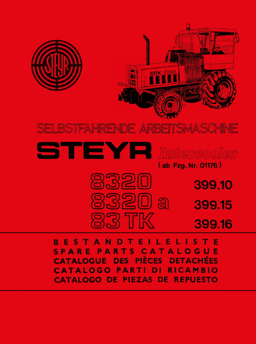 Steyr 8320, 8320a, 83 TK Ersatzteilkatalog