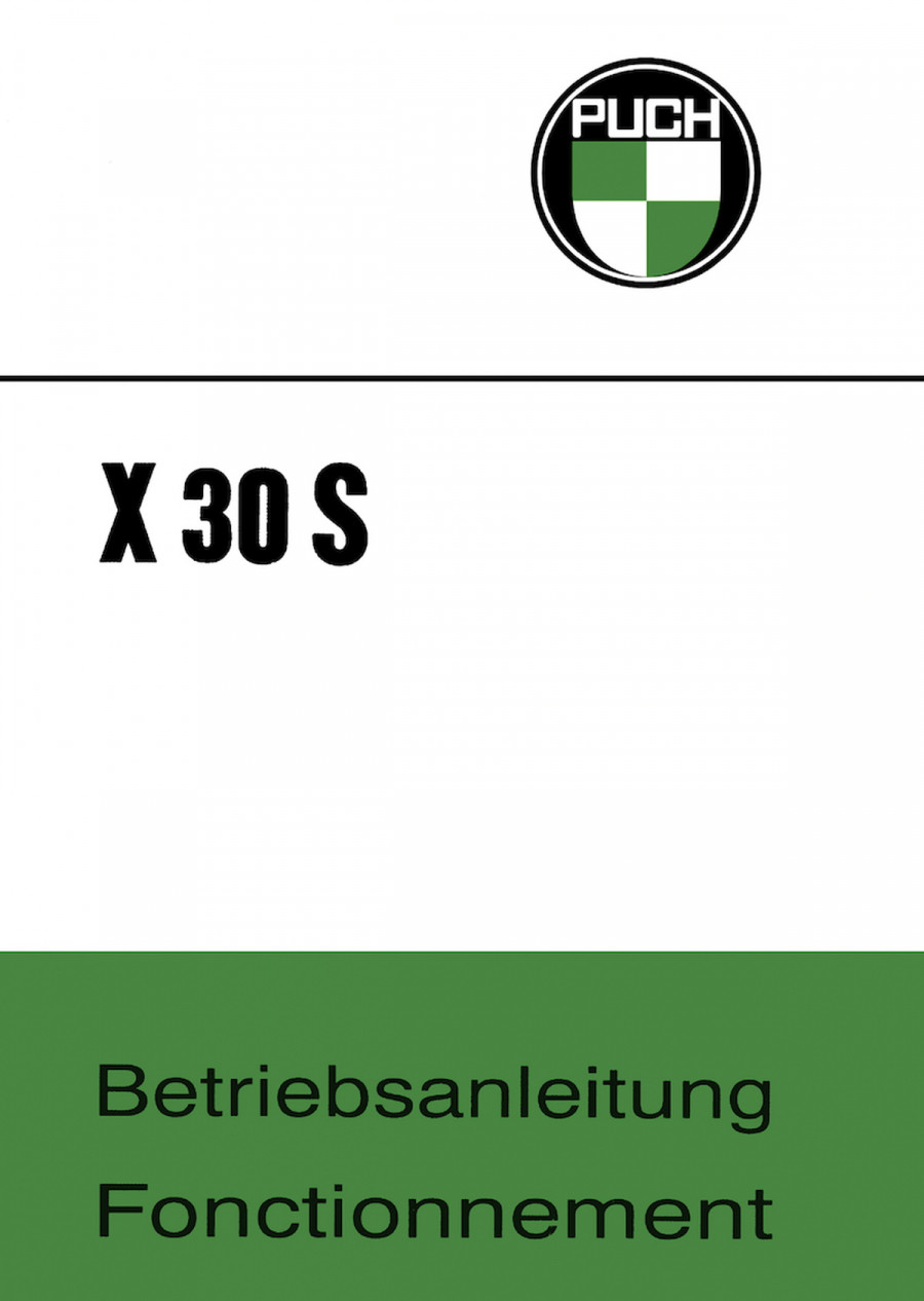 Puch X30 Sport NS/NL Betriebsanleitung