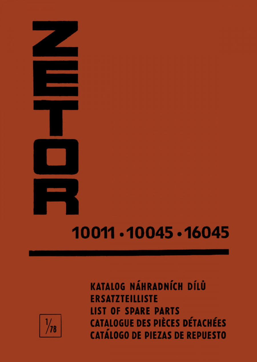 Zetor 10011, 10045, 16045 Ersatzteilliste