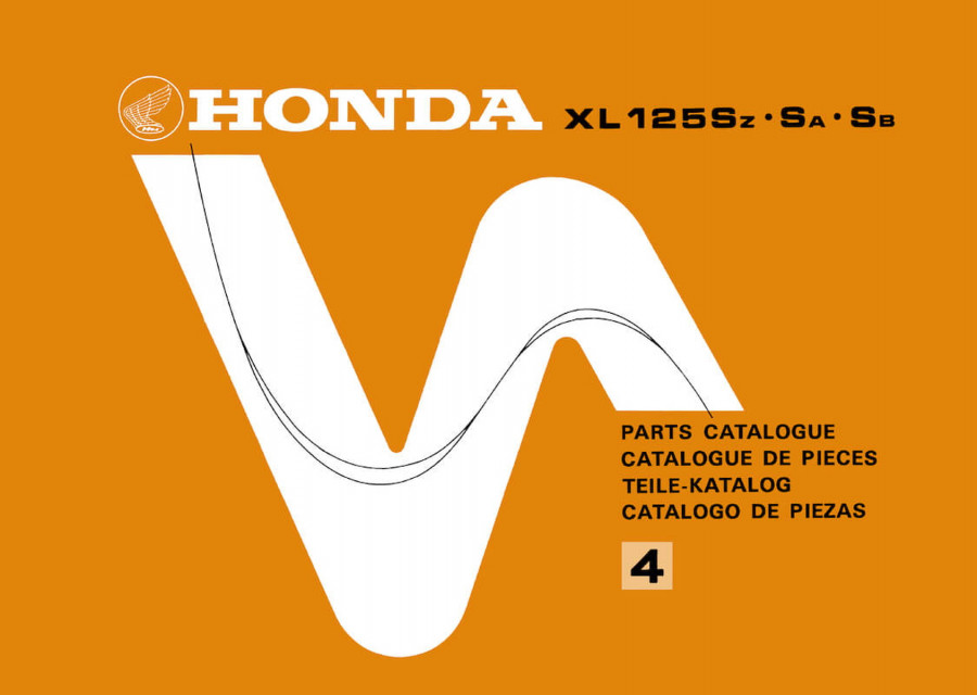 Honda XL125SZ XL125SA XL125SB Teilekatalog