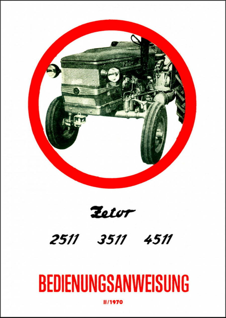 Zetor 2511, 3511, 4511 Bedienungsanweisung