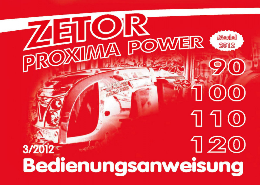 Zetor Proxima Power 90, 100, 110, 120  Bedienungsanweisung