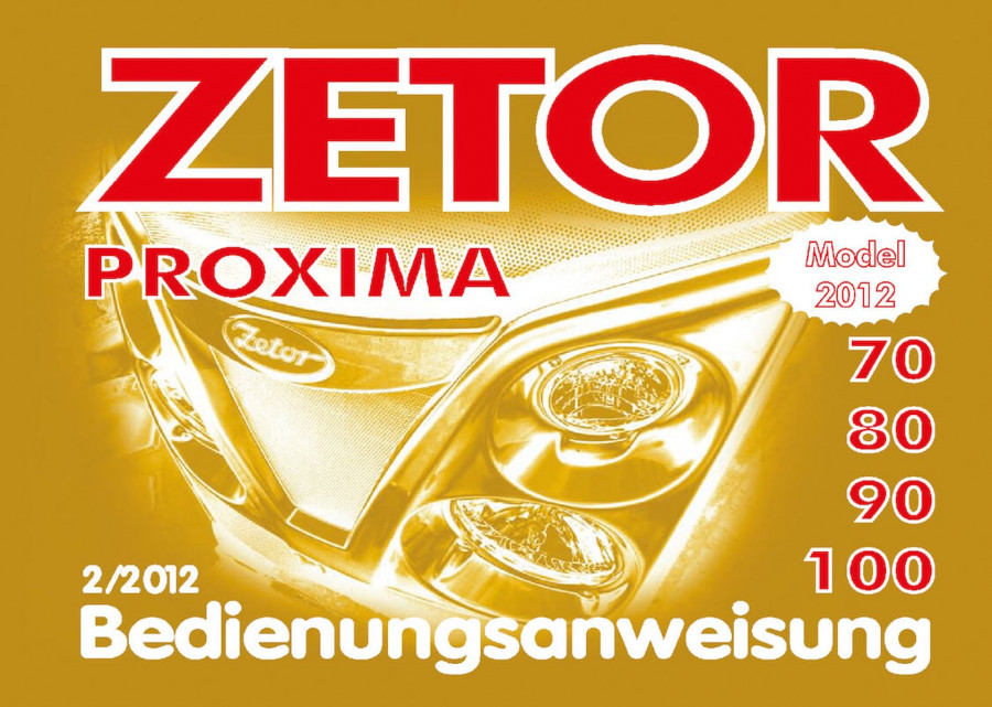 Zetor Proxima 70, 80, 90, 100 Bedienungsanweisung