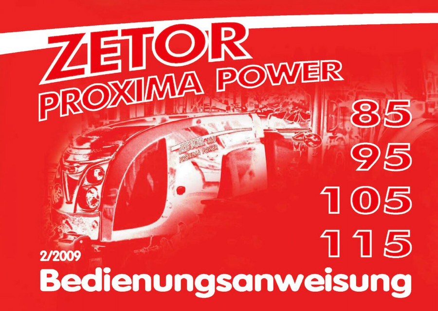 Zetor Proxima Power 85, 95, 105, 115  Bedienungsanweisung