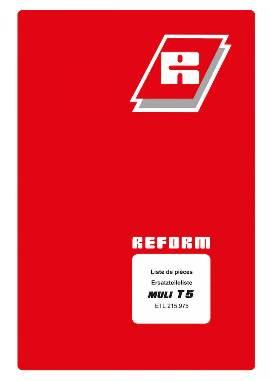 Reform Muli T5 Ersatzteilliste