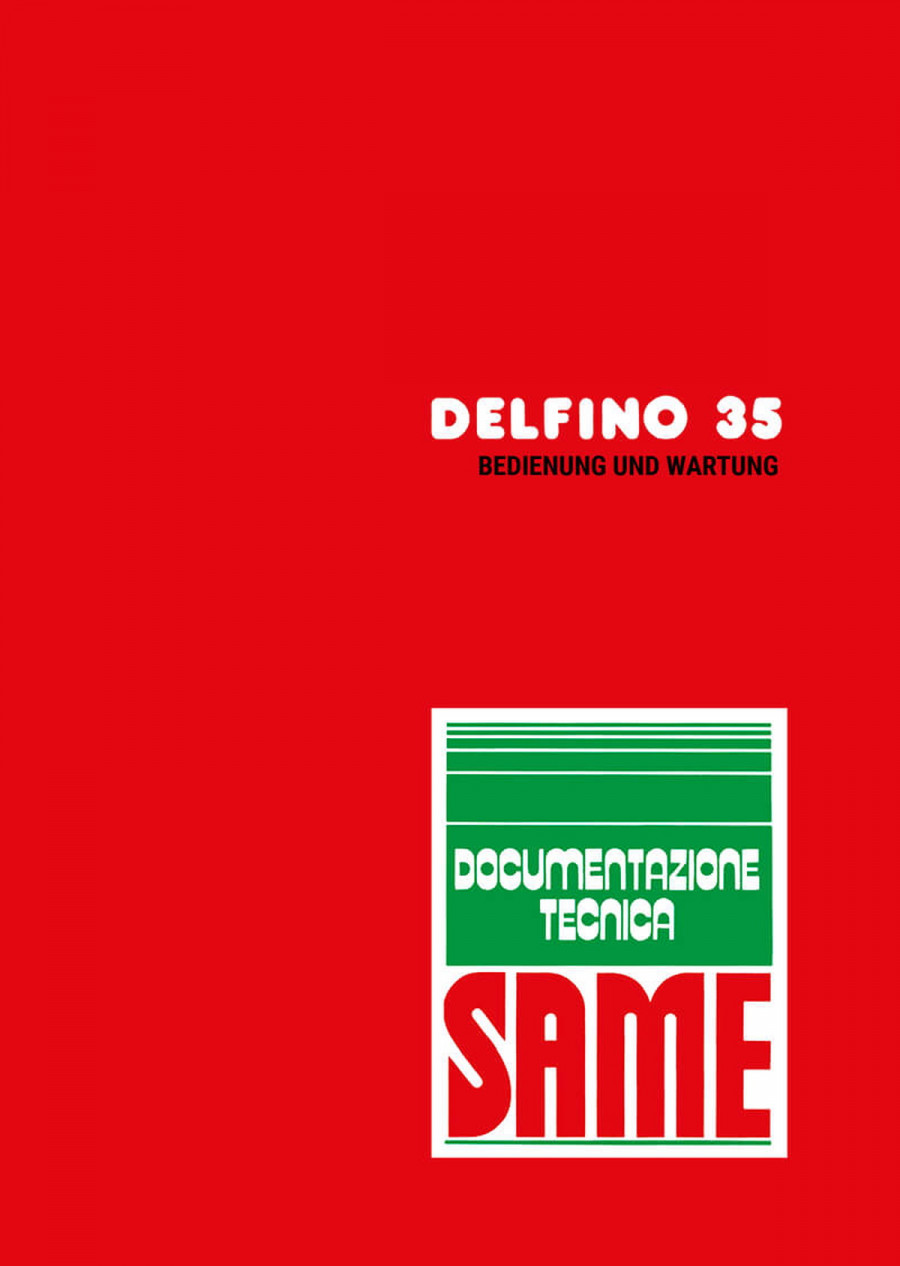 Same Delfino 35 Bedienung und Wartung