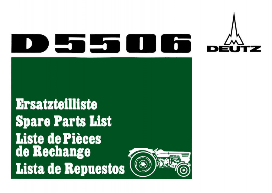 Deutz D5506 Ersatzteilkatalog