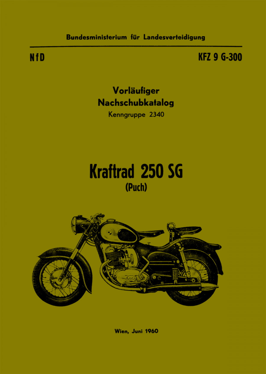 Puch 250 SG Kraftrad Ersatzteilkatalog