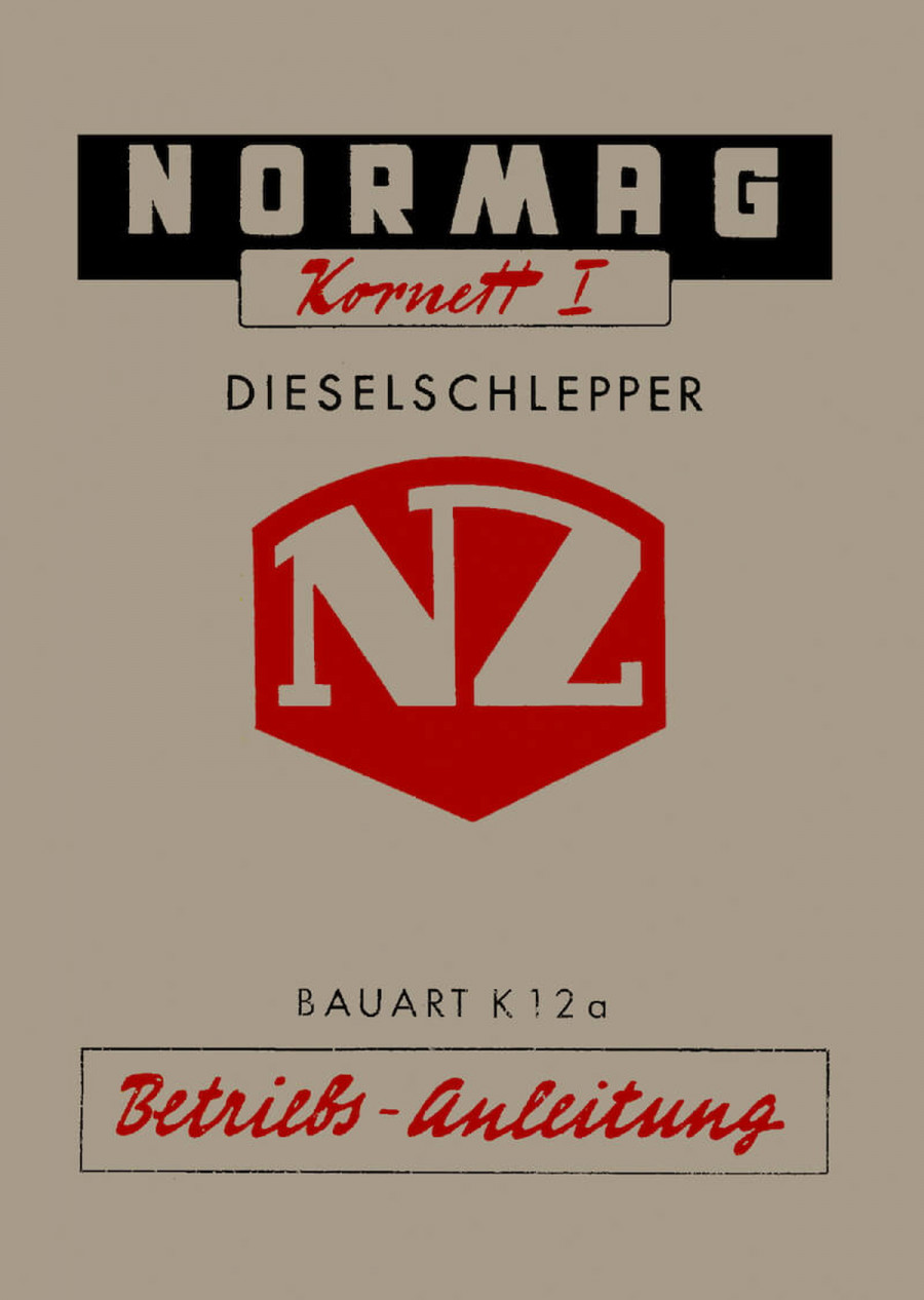 Normag Kornett I Betriebsanleitung