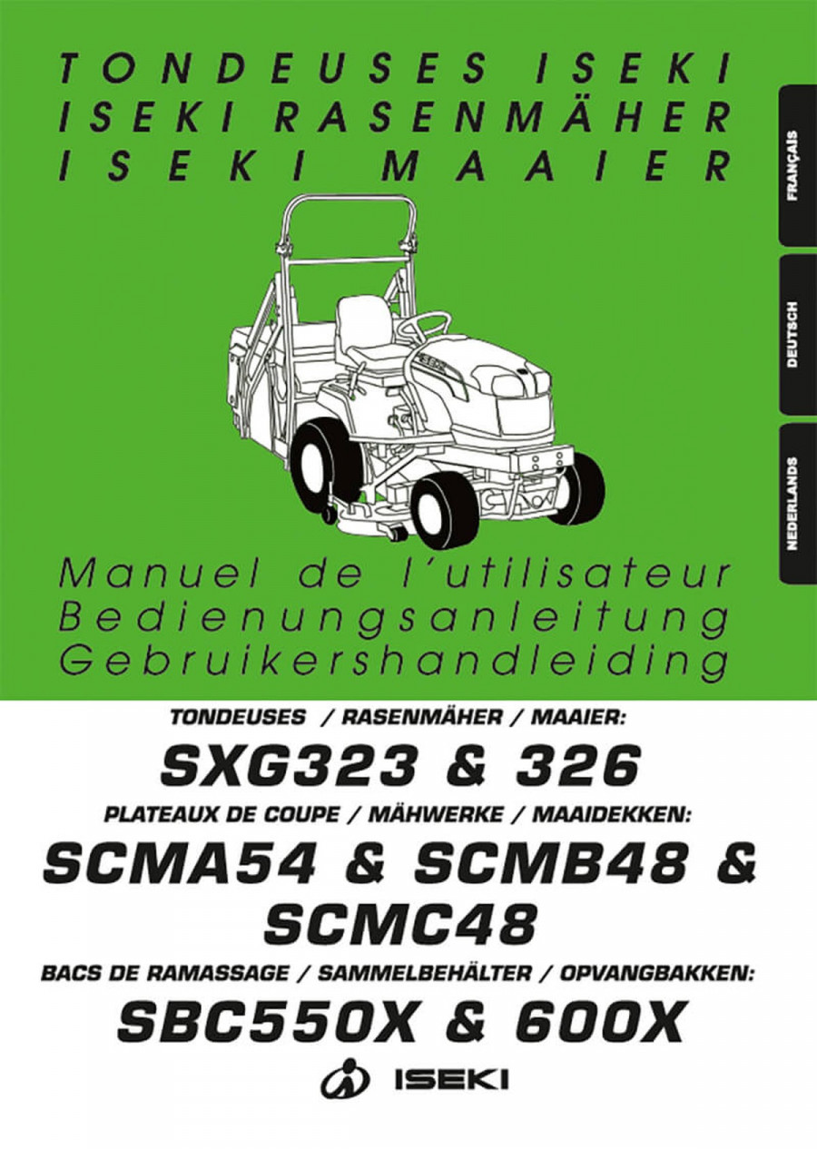 Iseki Traktor SXG323 SXG326 Betriebsanleitung