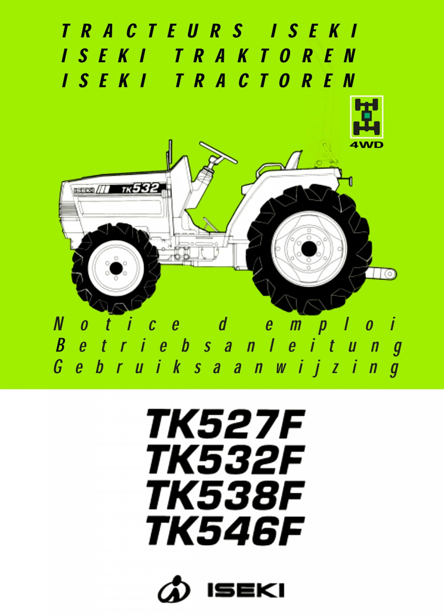 Iseki Traktor TK527F TK532F TK538F TK546F Betriebsanleitung