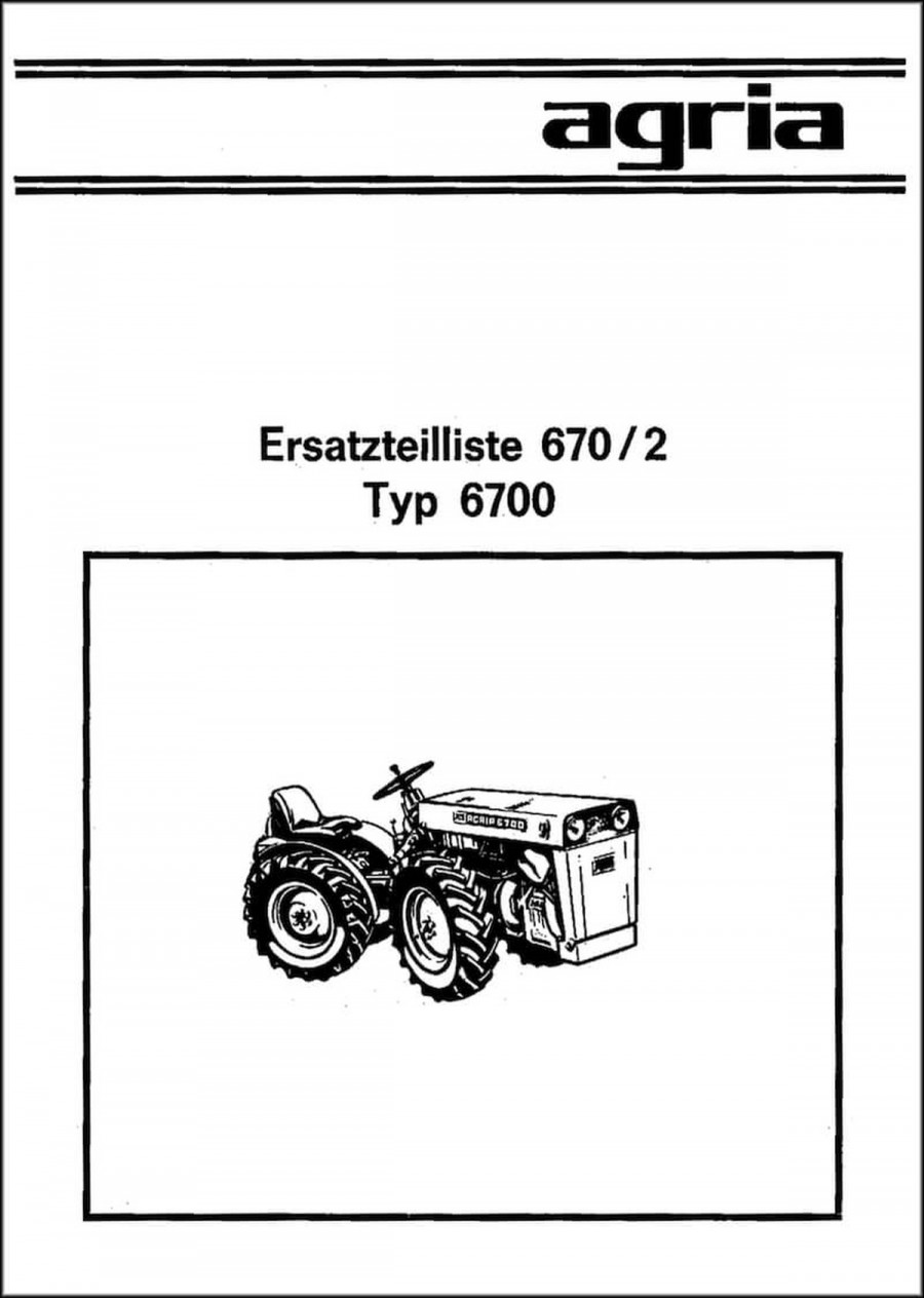 Agria 6700 Ersatzteilliste