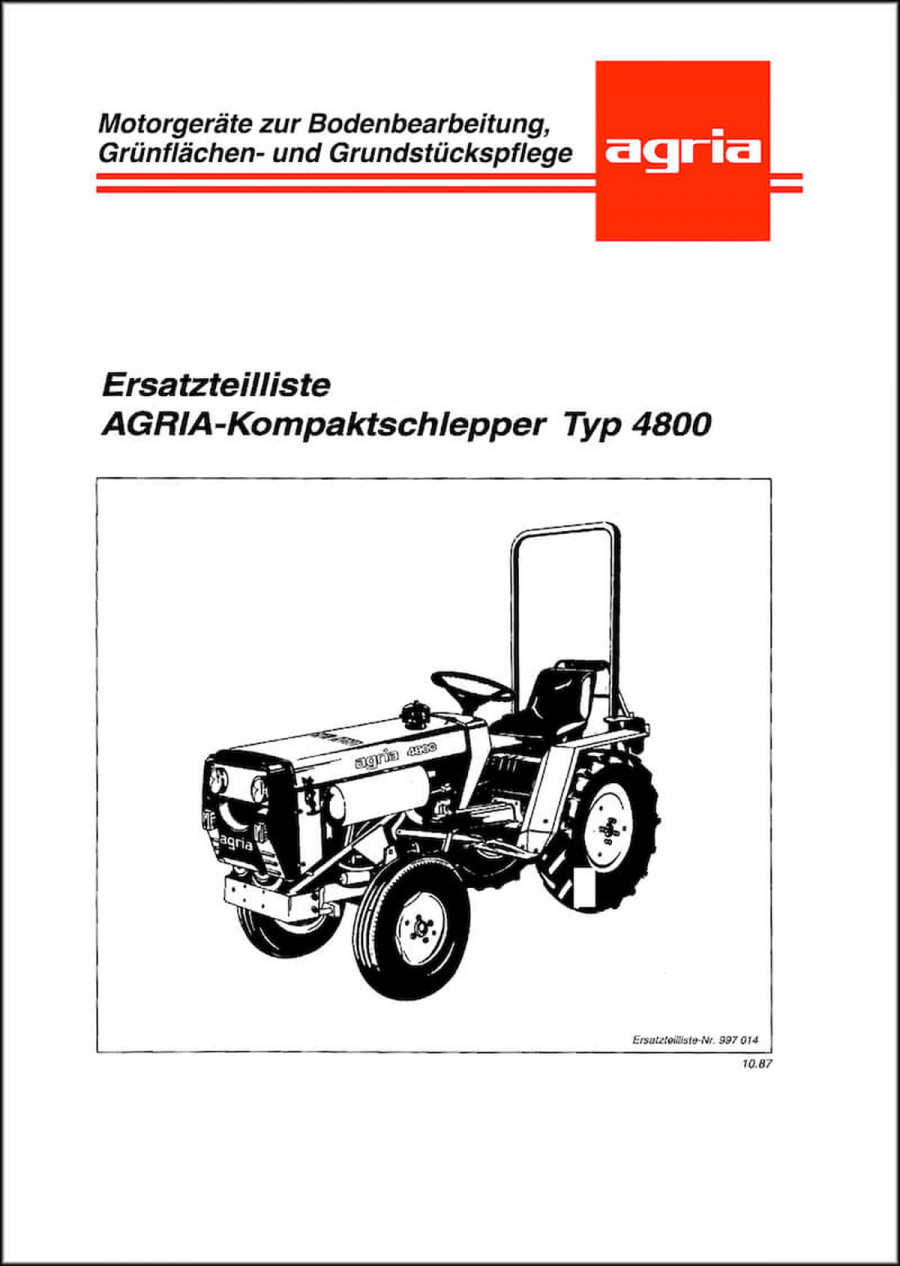 Agria 4800 Ersatzteilliste