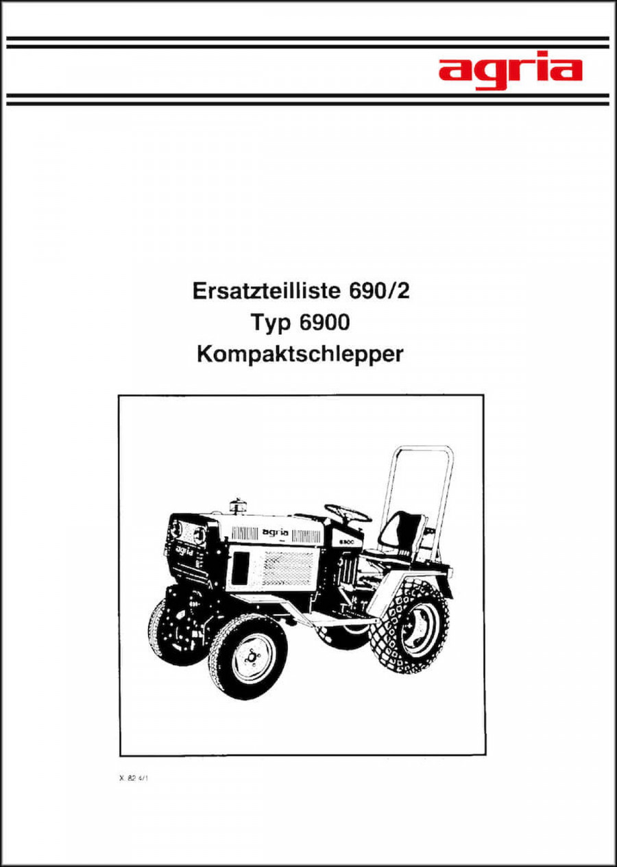 Agria 6900 Ersatzteilliste