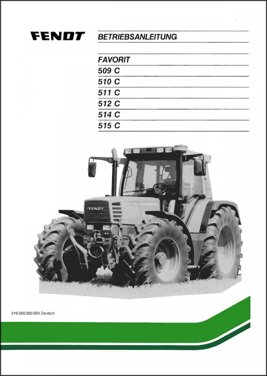 Fendt Favorit 509 510 511 512 514 515 C Betriebsanleitung