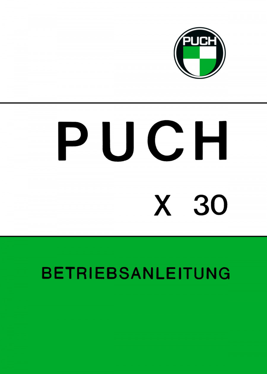 Puch X30 Sport NS/NL Bedienungsanleitung