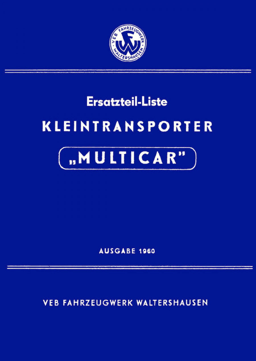 Multicar 21 Ersatzteilliste