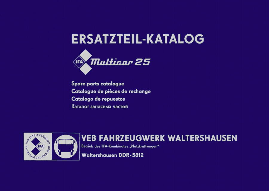 Multicar 25 Ersatzteilliste
