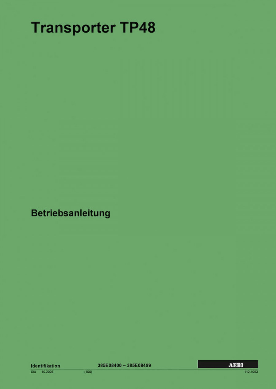 Aebi TP48 Betriebsanleitung
