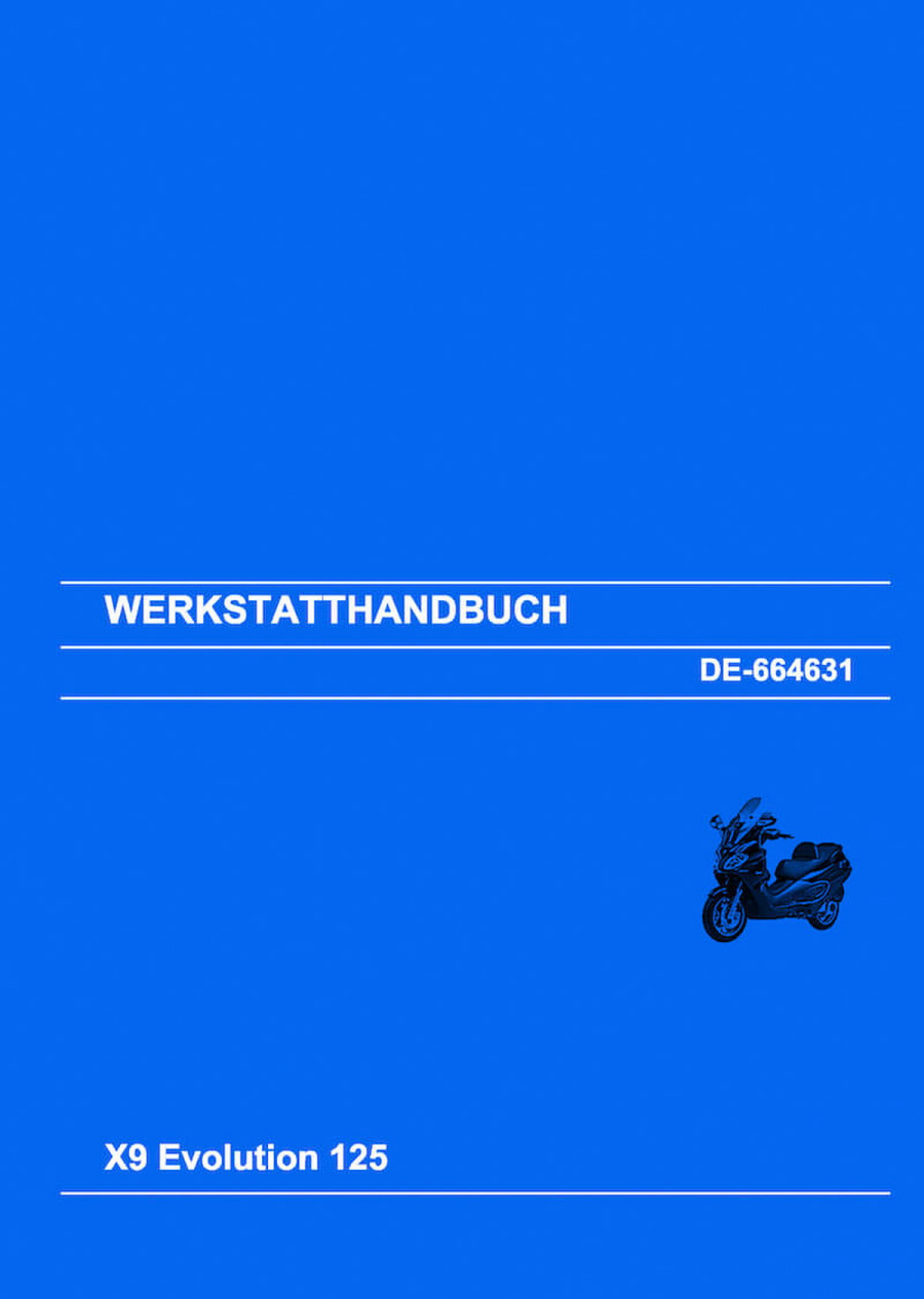 Piaggio Vespa X9 Evolution 125 Werkstatthandbuch