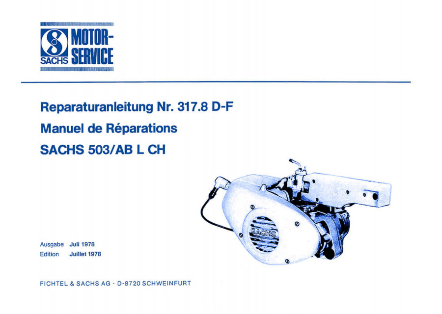 Sachs 503 / AB L CH Motor Reparaturanleitung