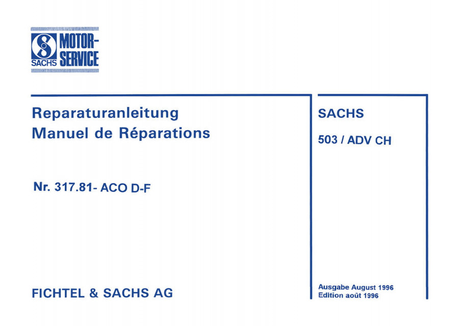 Sachs 503 / AVL CH Motor Reparaturanleitung