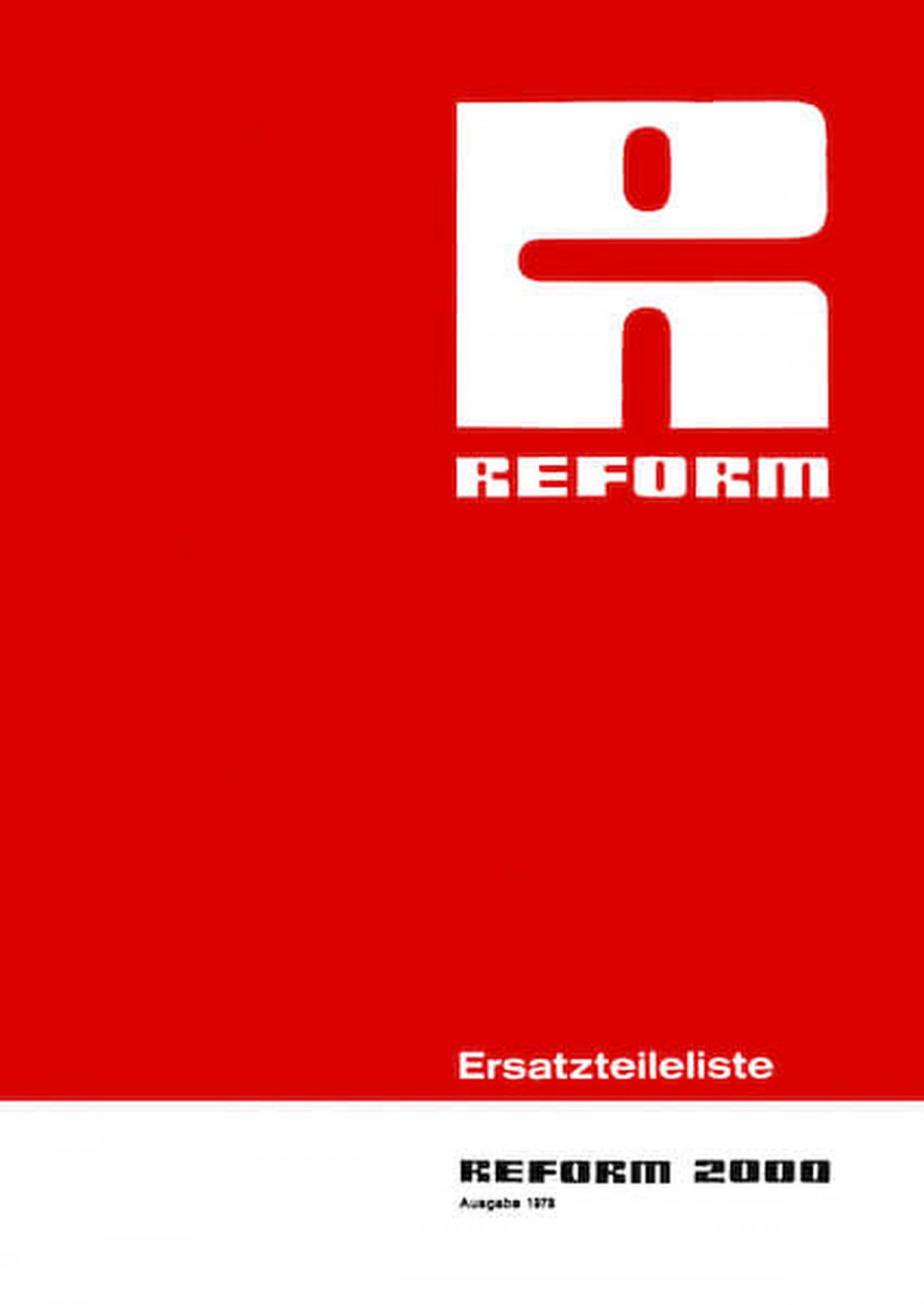 Reform Mähwender 2000 Ersatzteilliste