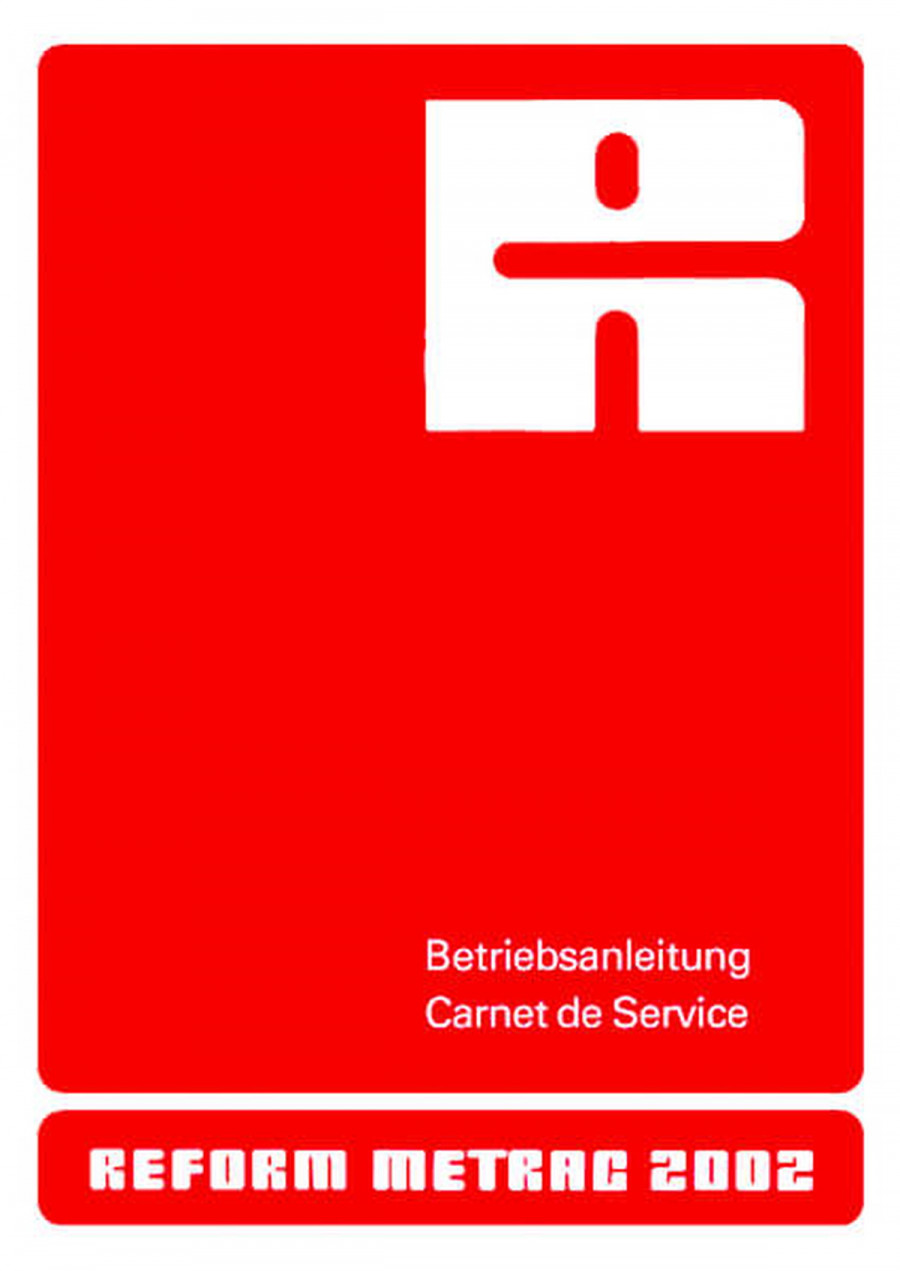Reform Metrac 2002 Betriebsanleitung