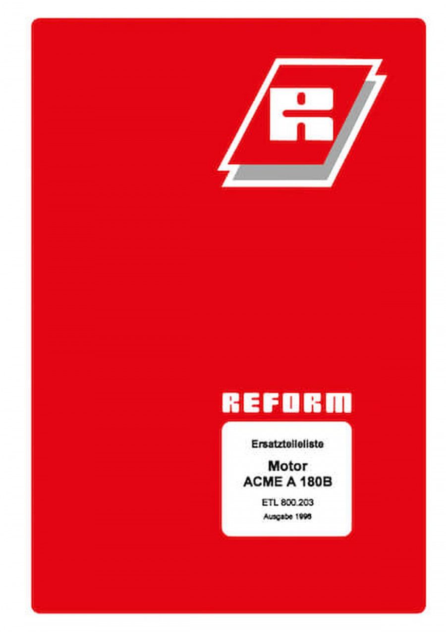 Reform Motor ACME A 180B Ersatzteilliste