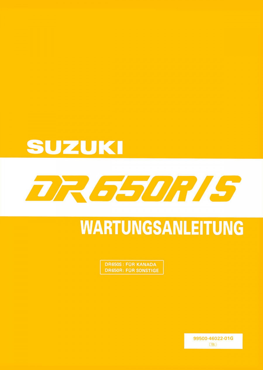 Suzuki DR650R und DR650S Reparaturanleitung